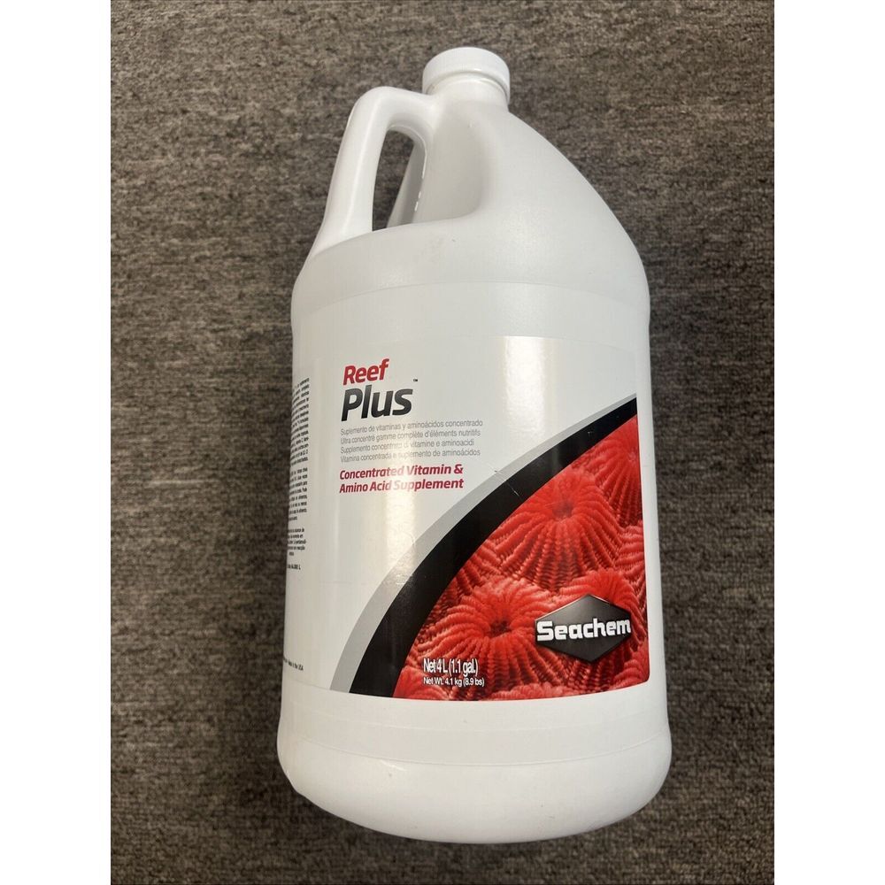 Reef Plus 4L (1.1 gallon) - Seachem - EXP 08/27/2030‎ - New/ Sealed